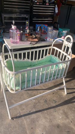 Vintage metal bassinet
