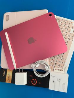 Apple ipad 10th Generation 256GB ( 2022 / 10.9” Display/ pink ) with pen, keyboard and accessories