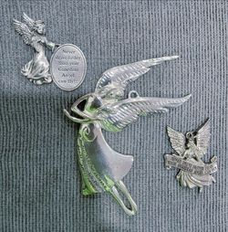Guardian Angel Silver-Tone Figurine and Charm Set