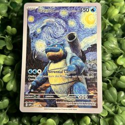 Blastoise x Starry Night Pokémon Fan Art Collector Card