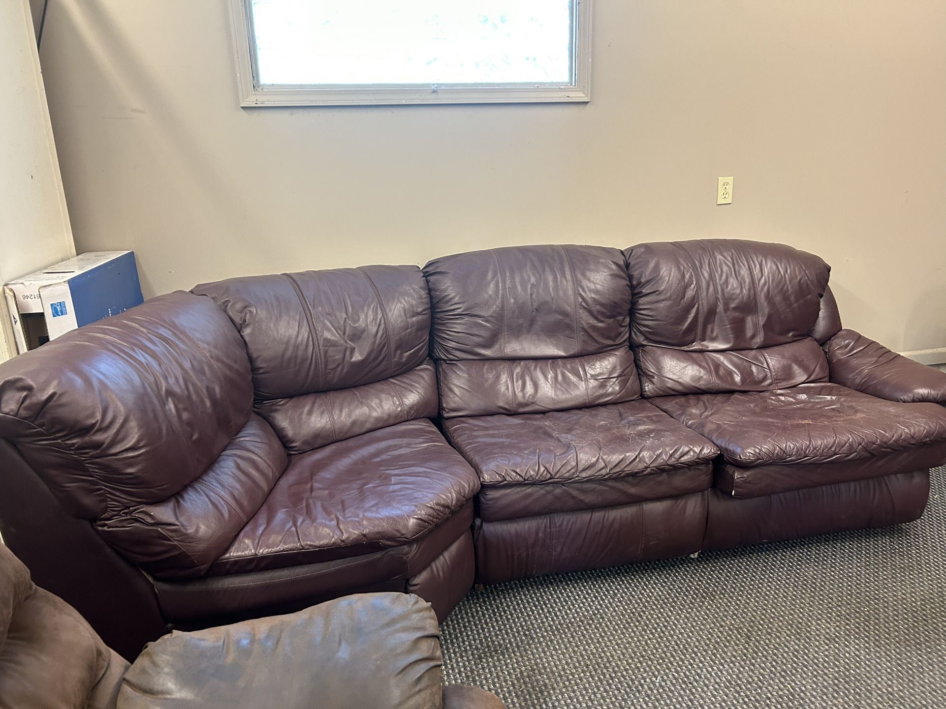 Leather Couch With Corner Piece With Hide A Bed  170