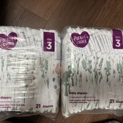 Size 3 Dry And gentle Diapers Unopened