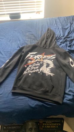 Black fearless hoodie