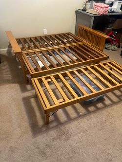 Free solid wood futon frame bed couch sofa