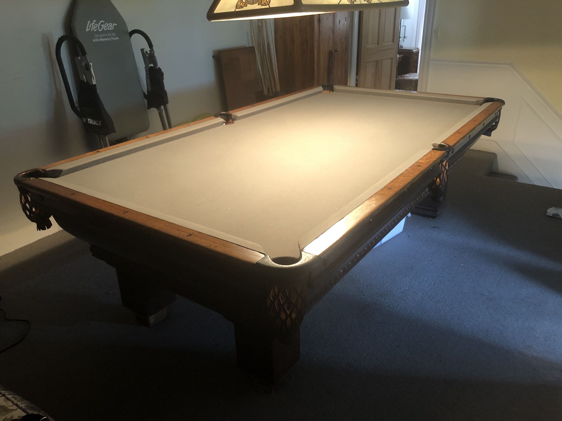 Antique H.J. Sullivan Pool Table