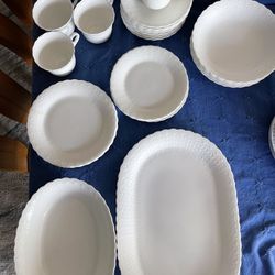 Bone China, Mikasa, Narumi Japan, White Silk