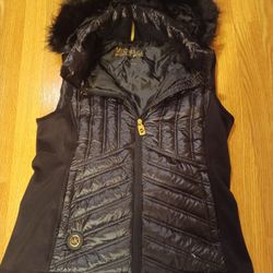 Women's Mk Puffer Vest Coat Size M New 