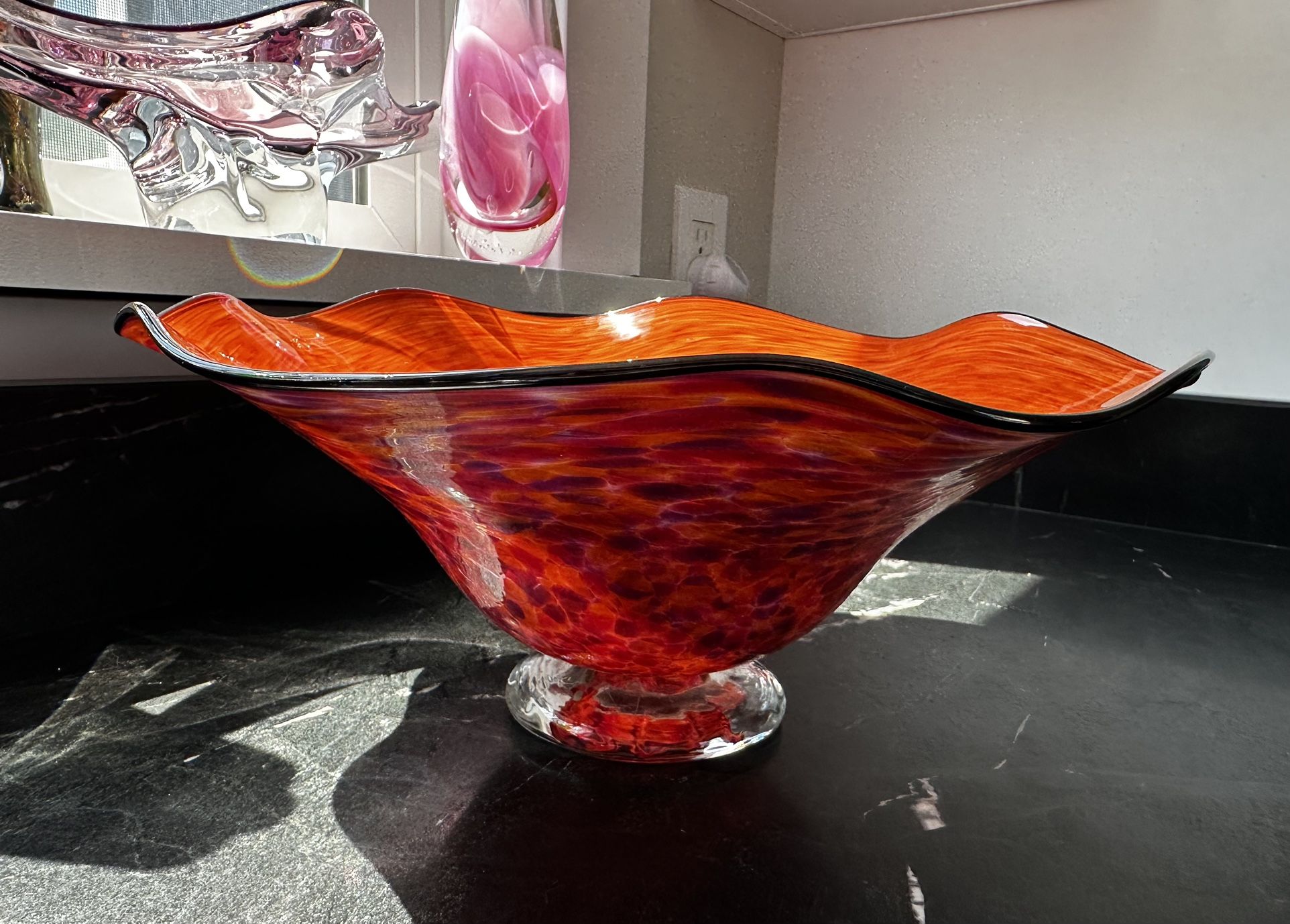 Dave Smith Art Glass Bowl - Blowing Sands Studio Seattle 2008
