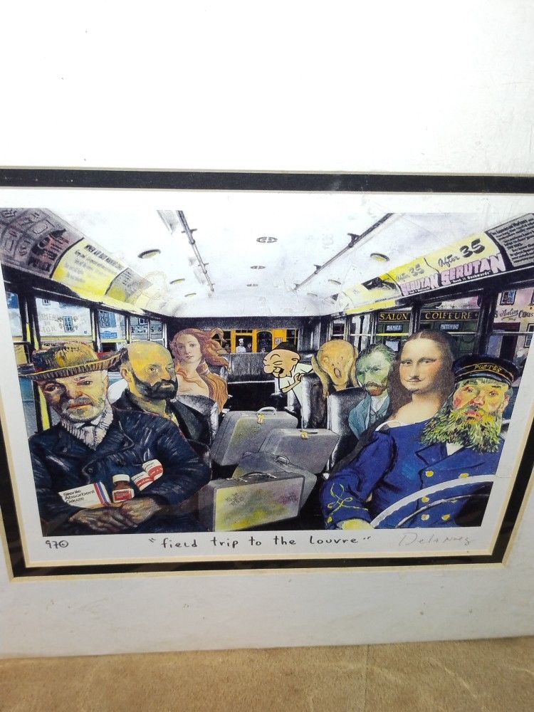 Field Trip To The Louvre Signed By The Artist (Nelson De La Nuez) Number 970