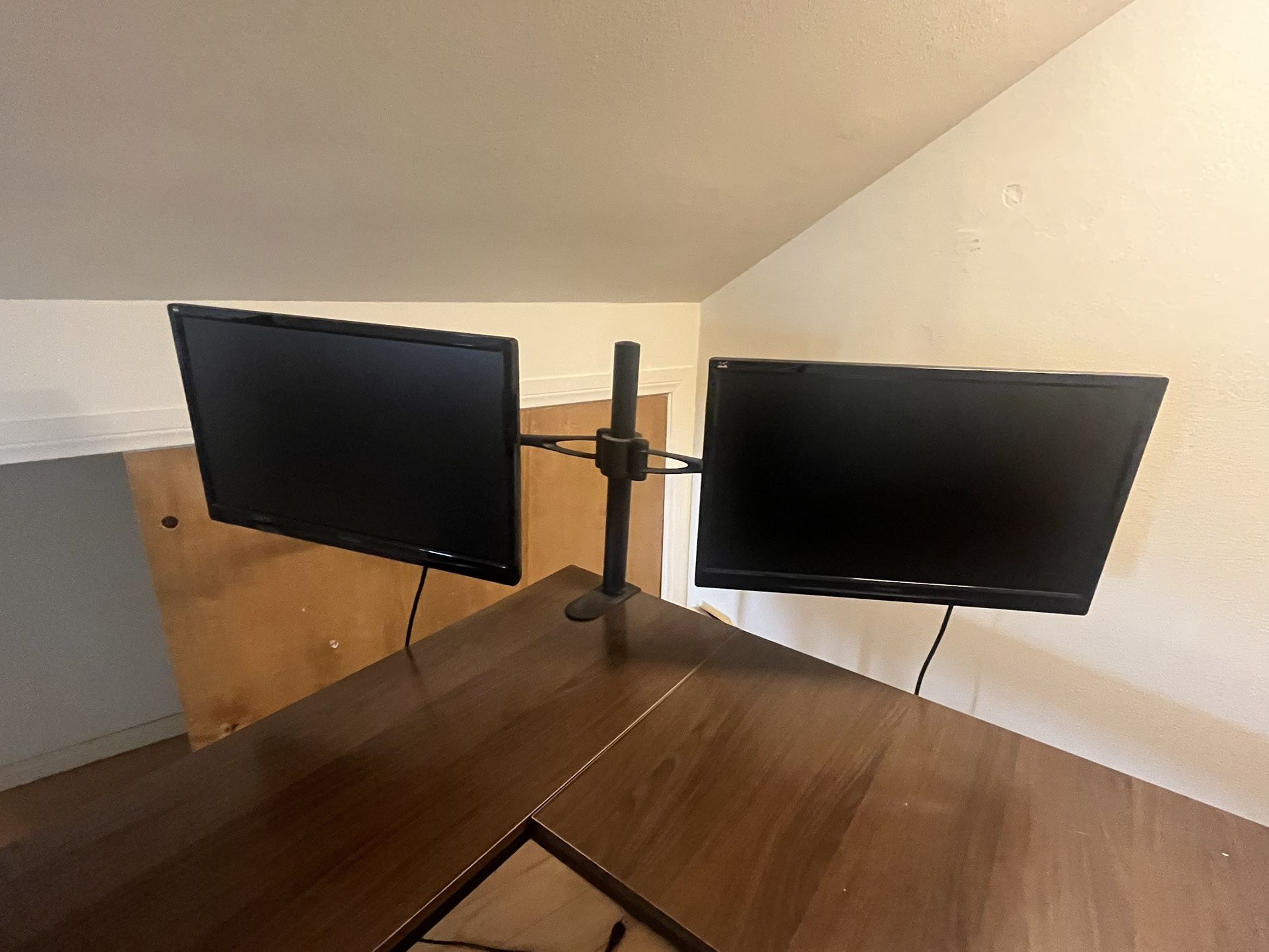 View Sonic Monitors With Dual Monitor Arm