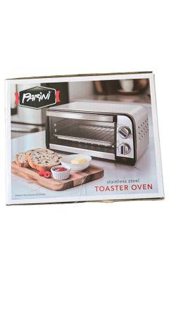 Parini Stainless Steel 800W Toaster Oven New in Box Countertop Oven