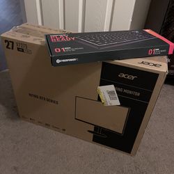 Gaming Monitor And Keyboard 