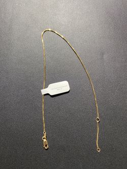 10k real solid ankle bracelet with 2 size settings