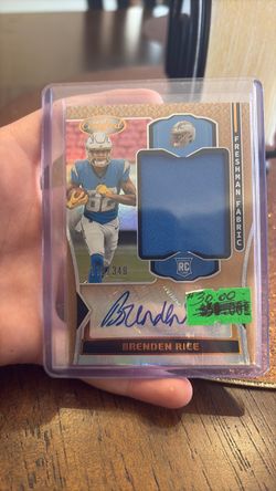 Brenden Rice Panini Certified Rookie Auto Patch Card