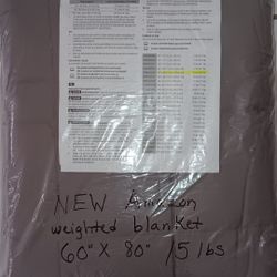 NEW Amazon dark gray cooling breathable microfiber 60" x 80" queen size weighted blanket $20 FIRM
