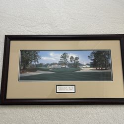 Pinehurst 18th Hole Print - 26x15 - Mahogany Frame