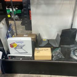 Keyboards, knifes,digital speakers, routers and Ian c docking station stand