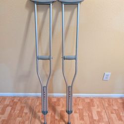Lightweight Adjustable Aluminum Crutches, 