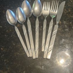 7 Vintage Lot Of Silverware 