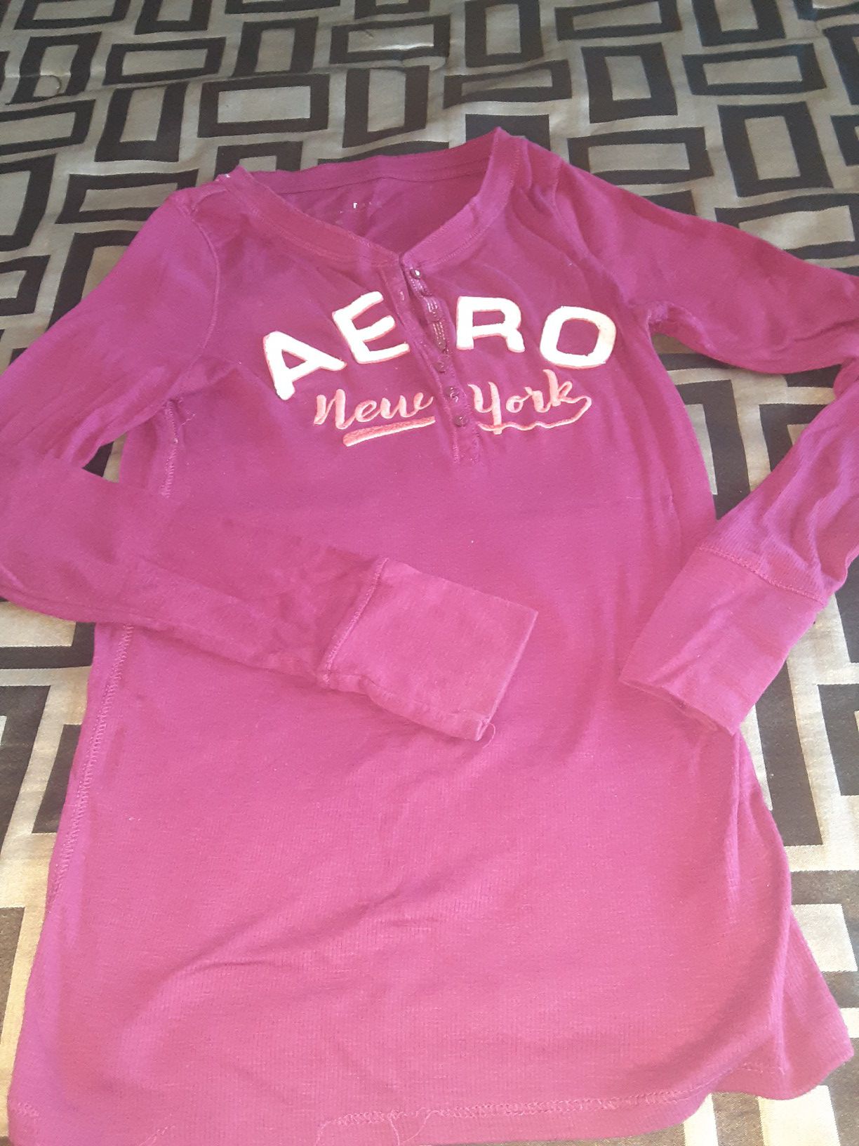 Pink Aeropostale long sleeve shirt size large