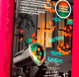 Halloween LED Projector Light Green Orange Spooky Happy  Display Instant Decoration Lights Trick or Treat
