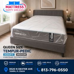 Queen Size Mattress TempurPedic Adapt  Medium Contour Technology Premium Comfort Factory Fresh & Sealed in Plastic Same Day Delivery