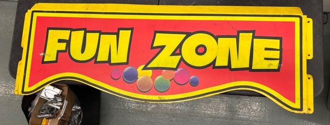 Fun Zone metal sign