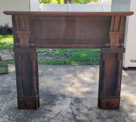Hardwood fireplace frame