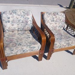 Boho Rattan Captain Chairs
