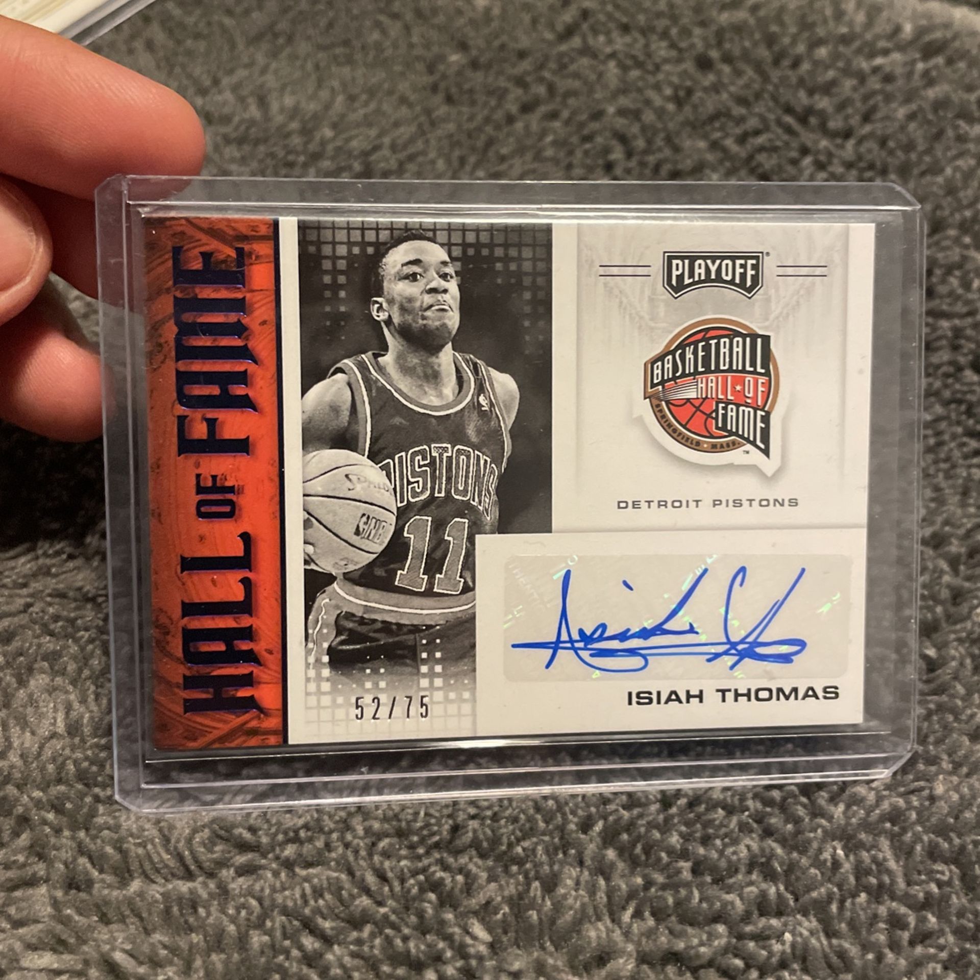 ISAIAH THOMAS Hall of Fame Auto Playoff 52/75 Blue SP Pistons