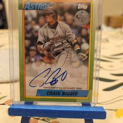 CRAIG BIGGIO 2025 Topps Baseball 1990 35th Anniversary On-Card Auto #90AU-CB