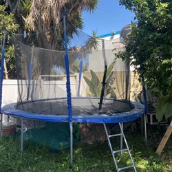 12ft Round Trampoline With Hoop
