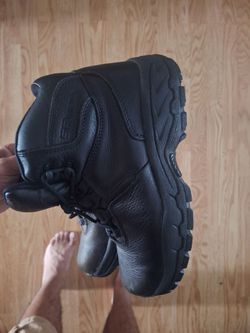 Black Tactical Leather Mid Boot