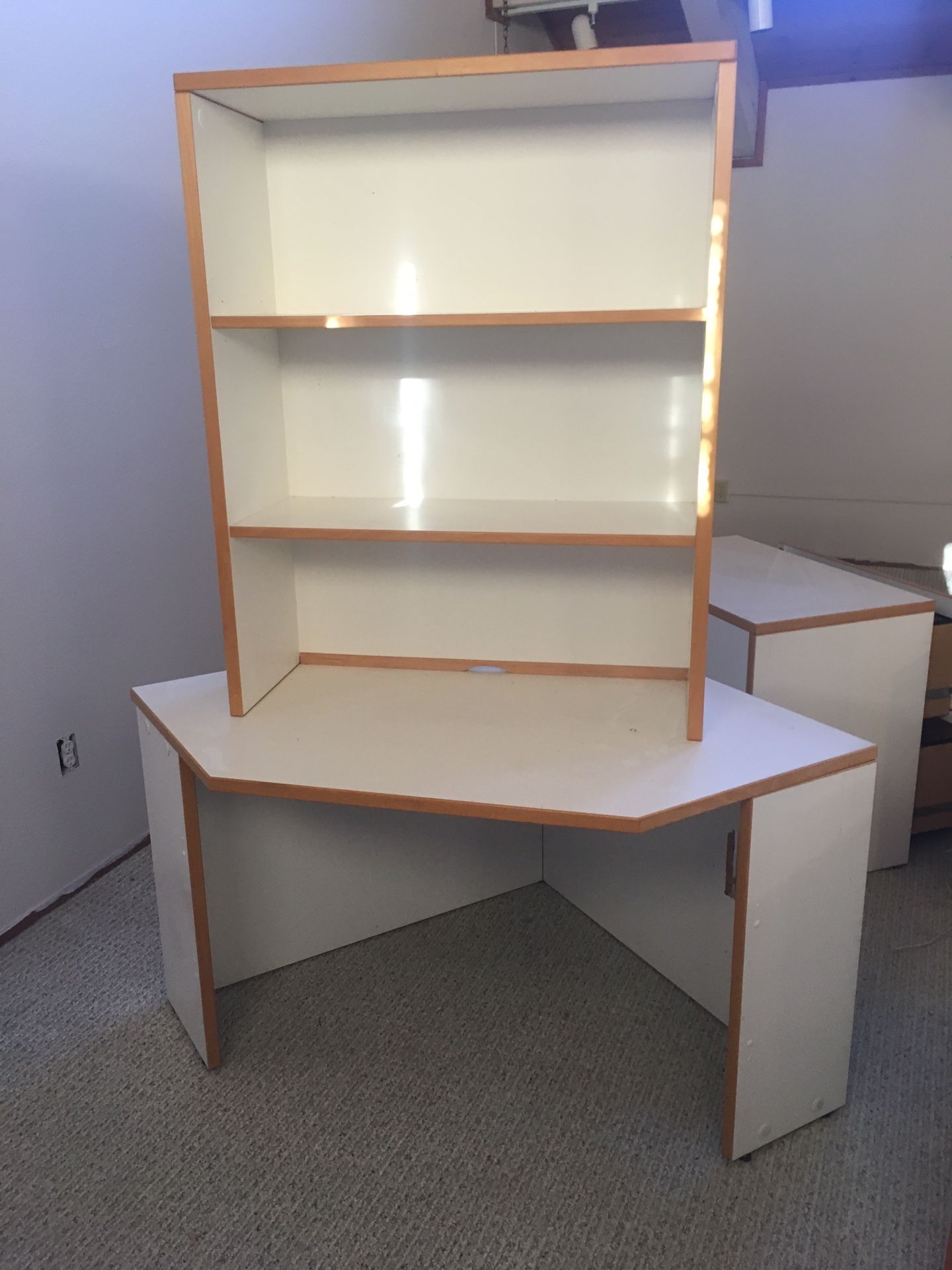 Office furniture excellent shape. White. Located in port orchard