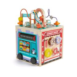 FAO Schwarz Busy City Wooden Activity Cube