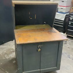 Rolling Storage Cabinet With Work Top