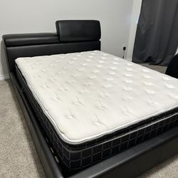 Queen / Full Bed frame + mattress For Sale 