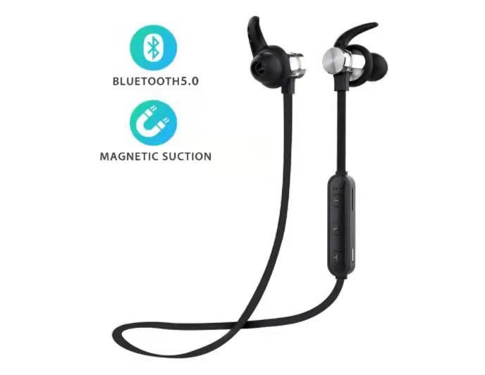 Bluetooth 5.0 Wireless Headphones,TF Card Playback,Magnetic Bluetooth Earbuds, Snug Fit for Running with Mic, Compatible with iPhone/Samsung/iPad/Andr