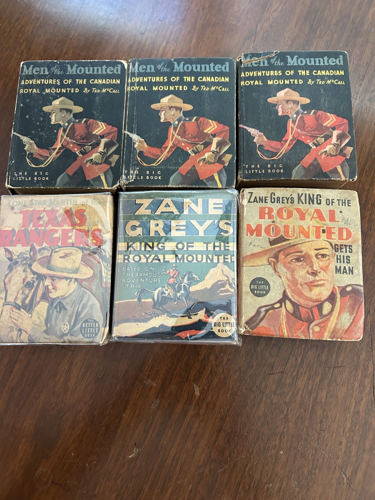 Zane Grey’s, Royal mounted, westerns collection of Big Little Books circa 1930s