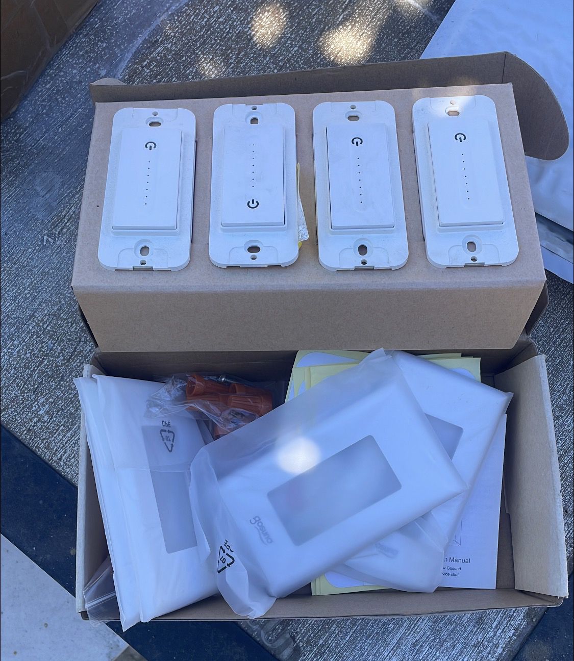 GHome 3-Way Smart Dimmer Switch WiFi Neutral Wire Required 2.4GHz 3-Pack