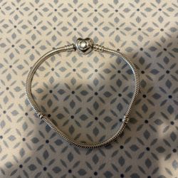 Pandora Moments Heart & Snake Chain Bracelet