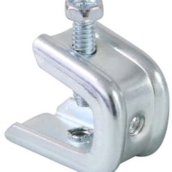 25 Pcs 1/4" x 20 Beam Clamp Steel Screw in Hooks for Flanges Strong Threaded Rod Wire Ring with Harden Point Screws