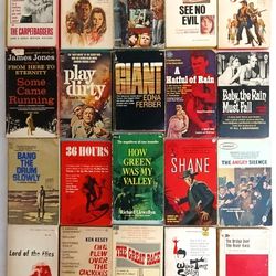 Vintage Paperback Lot Of 20 Film Adaptations 1950s - 1970s