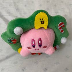 Kirby Christmas Wreath Plushie