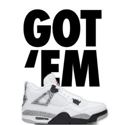 Jordan Retro 4 White Cement 
