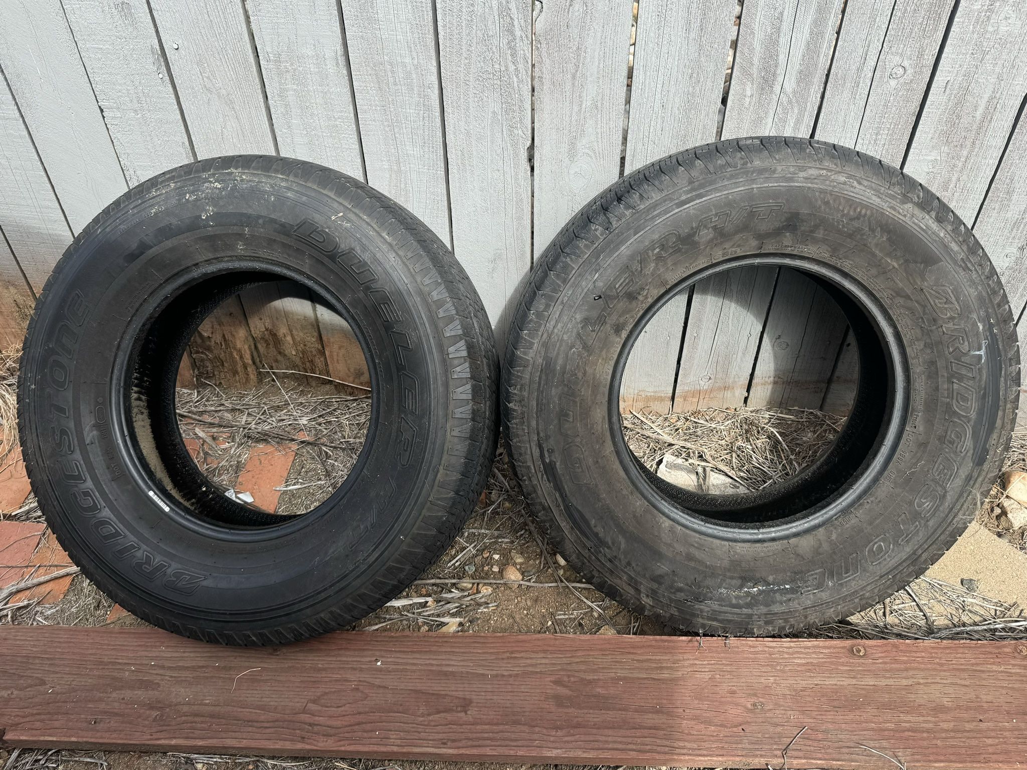 (2) Bridgestone Dueler H/T 255/70/R16 Tires