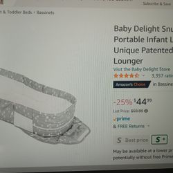 Baby Snuggle Lounger Portable NEED GONE ASAP 