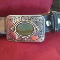 Mohave Turquoise, & Stone Western Style Belt Buckle