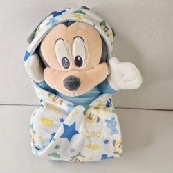2023 Disney Parks Babies Baby Mickey Mouse With Pluto Blanket Pouch Plush 11"