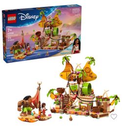 LEGO Disney Moana 2 Kakamora Barge Kids Toy - Pretend Play Building Set for Boys and Girls, Ages 7+ - 9 Characters, Including Moana, Maui, Kotu, and H